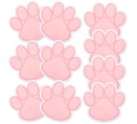 ibasenice 10pcs Dog Paw Embroidered Applique Patch Cloth DIY Crafts Wide Uses Easy to Sew Pink Chic Style for Shoes Hat Decoration