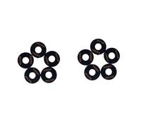 ibasenice 10pcs Electric Guitar Rhythm Treble Washer Ring Black Plate Guitar Switch Knob Replacement