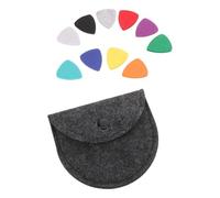ibasenice 10pcs Felt Ukulele Picks Heart Shaped for Bass Musical Instrument Players Practice Performance Celebrations