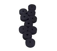 ibasenice 10pcs Felt Washers for Cymbal Stands and Guitar Strap Buttons Bass Drum Round Felt Pads for Drum Practice Pads and Silencer