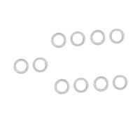 ibasenice 10pcs Flute Pad Cup Sleeves Nickel Plated Brass Musical Instrument Accessories for Flute Repair Tools
