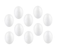 ibasenice 10pcs Foam Fake Chicken Eggs Solid Artificial Decorative Eggs for Easter DIY Crafting for Party Decorations and Educational Use