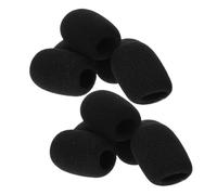 ibasenice 10pcs Foam Microphone Windscreens Covers for Lapel Mic Headset Microphone Protective Sponge, 40x30x15mm Replacement Anti-wind Shields Suitable for Conference and Aviation Use