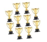 ibasenice 10Pcs Gold Plastic Trophies Small Award Cups for Party Games Classroom Rewards Competition Prizes with Vivid Design for Celebratory Events
