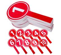 ibasenice 10Pcs Hand Voting Scoreboards Number Paddles 9.5X19Cm Single-Sided Multi-Use Scoreboard Handheld for Sports Coaching and Event Scoring