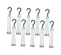 ibasenice 10Pcs Hanging Hooks for Flowerpot Plastic Plant Pot Hangers with Rotatable Green Hooks for Indoor Outdoor Garden Balcony Terraces