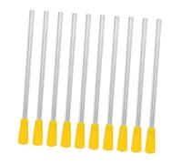 ibasenice 10pcs Iron Triangle Dinner Bell Percussion Beater Metal Mallets for Classroom outside Festival Music Rhythm Tool