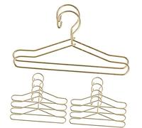 ibasenice 10pcs Mini Clothes Hangers for Dolls Metal Doll Clothing Rack for Organizing and Outfits for Barbie