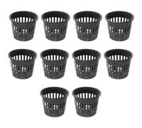 ibasenice 10pcs Mini Mesh Multi-small Planting Basin Plastic Succulent Pot for Garden Hydroponic Gardening Black round Recycled Plastic Lightweight Space-saving Clean Design