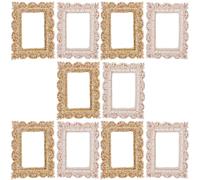 ibasenice 10pcs Mini Vintage Photo Frames Resin Rectangular Picture Frame Ornaments Versatile and Not Easy to Break Small Decor for DIY Crafting and Phone Case Decor