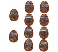 ibasenice 10pcs Mini Wooden Kalimba Keys Thumb Piano Portable Musical Instrument with Rope Easy to Play for Beginners and Family Fun Lightweight Design for Anywhere Use