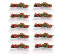 ibasenice 10pcs Miniature Dollhouse Flower Bed Benches Seating for DIY Fairy Garden and Mini House Decor for Sandbox Shopping Centers and Public Rest Areas