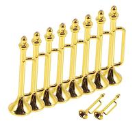 ibasenice 10Pcs Miniature Trumpet Model Tiny Musical Instrument Decor for Dollhouse Creative Photo Prop Fun Accessories for Miniature Worlds