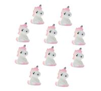 ibasenice 10pcs Miniature Unicorn Figurine Ornaments Cute Mini Unicorn Decor for DIY Craft Fairy Garden Party Bag Fillers Handmade Collectible Figures for Friends
