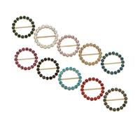 ibasenice 10Pcs Multi-color Portable Scarf Rings and Professional Shirt Clips Convenient Delicate Accessories Shirts Shawls and Wraps Stylish Vintage-inspired Decoration for Women