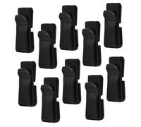 ibasenice 10pcs Multi-function Band Clips Black Plastic Hiking Buckles Portable and Easy to Store Rope Buckle Set for Outdoor Activities and Hiking