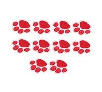 ibasenice 10pcs Multi-Function Red Cloth Paw Patches for Clothes Repair and DIY Decoration, Skin Friendly Embroidered Coat Patches Suitable for Cushions and Shoes
