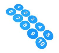 ibasenice 10pcs Numbered Spot Markers: Floor Markers Floor Dots Flat Cones Agility Dots for Kids Soccer Basketball Sports Speed Agility Training Preschool Classroom Activities