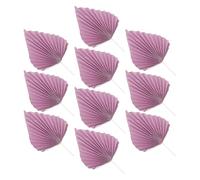 ibasenice 10pcs Palm Leaves Paper Cupcake Topper Gorgeous Boho Style Elegant Birthday Party Decoration Easy to Carry Delicate Paper Fan Cake Insert