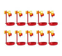 ibasenice 10pcs Poultry Water Nipples Ball Valve and Tee Connector Automatic Chicken Drinking Fountain for Household Chicken Suitable and Quail Watering Systems