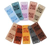 ibasenice 10pcs Pu Leather DIY Clothes Labels Fashionable Simple Style Elegant Sewing Tags Not Easy to Deform for Crafting Accessories