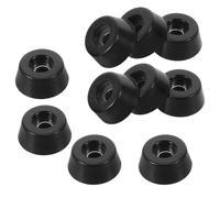 ibasenice 10pcs Rubber Speaker Isolation Feet for Audio Equipment with Shock Absorption and Vibration Reduction, Suitable for Professional Studios and Home Theatre Use, Heavy Duty Black Pads