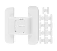 ibasenice 10pcs Safety Fridge Lock Refrigerator Locks Parent Childproofing Versatile Use White Ps Material Simple Elegant Style Drawer and Refrigerator Safety