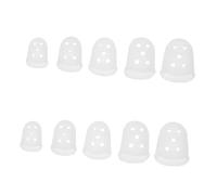 ibasenice 10pcs Silicone Thumb Sleeves Kalimba Finger Protection Covers Fingertip Caps for Thumb Piano Players Preventing Cuts and Injuries