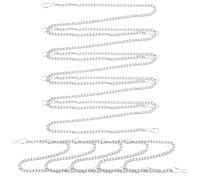 ibasenice 10pcs Silver Iron Poster Hanging Chains with Hooks, Lightweight and Tool-Free Installation Metal Chains for Indoor Posters, Signs, Billboards and Wind Chimes