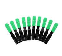 ibasenice 10pcs Single Mode Fiber Quick Connectors Black Plastic Elastic Mount No Epoxy Required Optical Coupler Adapter for Network Management and Telecommunications