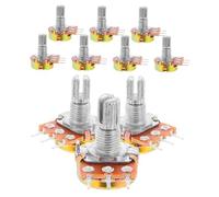 ibasenice 10pcs Single Turn Potentiometer Variable Resistor Shaft for Electric Guitar Volume Control and Audio Equipment Replacement Electronic Resistors