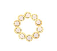 ibasenice 10pcs Small Copper Piezo Disc for Guitar Pickup Acoustic Instrument Accessory