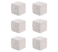 ibasenice 10pcs Small Square Volcanic Molar Stones for Rabbits Hamsters and Guinea Pigs Chew Natural Pet Grinding Blocks for Healthy Teeth Maintenance