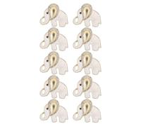 ibasenice 10pcs Sparkling Elephant Brooch Pin Set, Metal Bling Crystal Lapel Badge for Women’s Clothing, Coats, Hats and Denim Jackets, Fashion Animal Statement Jewelry Accessory