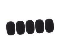 ibasenice 10pcs Sponge Microphone Black Windscreen for Gooseneck Standard Mics Reduces Wind Noise Blocks Dust for Interviews Conferences