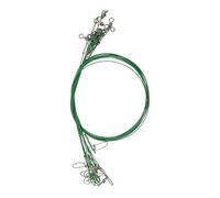 ibasenice 10pcs Stainless Steel Fishing Wire Leaders with Swivels Snap Heavy Duty Saltwater Fishing Accessories for Deep Sea Big Game Anti-bite Fish Line Rigging