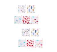 ibasenice 10pcs Unisex Cartoon Boys and Girls Face Towels Cotton Bath Towels Square Face Cloths for Cleansing