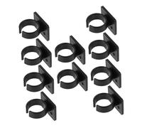 ibasenice 10pcs Universal Mic Clip for Stand with Retractable Holder Easy Installation for Desktop or Studio Use, Black Square Design, Elegant and Simple