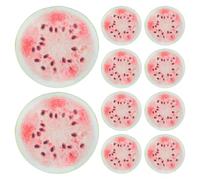 ibasenice 10pcs Watermelon Slice Acrylic Bookmark for Students and Book Lovers, Portable and Securely Mark Your Place with Cute Vivid Simulated Design, for Library Textbooks and Back