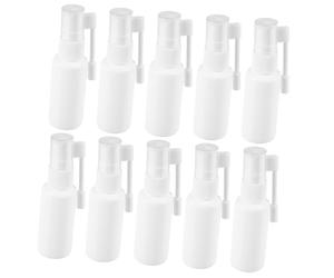 ibasenice 10pcs White 30ml Refillable Spray Mist Bottles with Swivel Sprayers, Hdpe Material Small Mist Atomizers Suitable for Nasal Care and Cleaning