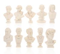 ibasenice 10pcs White Gypsum Figurine Sketch Form Set for Drawing Practice with Stylish Chic Design and Delicate Surface Treatment to Understanding of Spatial Relationships and Proportions,