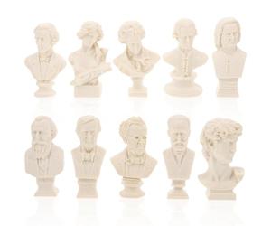 ibasenice 10pcs White Gypsum Figurine Sketch Form Set for Drawing Practice with Stylish Chic Design and Delicate Surface Treatment to Understanding of Spatial Relationships and Proportions,
