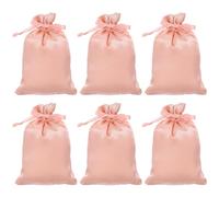 ibasenice 10pcs Wig Packaging Bag Drawstring Wig Bags 10 * 15cm Satin Soft Material Portable Storage and Hair Extension on The Go