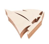 ibasenice 10pcs Wooden Sailboat Boat Ornament for DIY Nautical Crafts, Undyed Wood Pieces Featuring Versatile Decoration and Handmade DIY, for Ocean Theme Party and Café Or Office Use