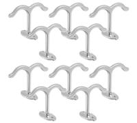ibasenice 10pcs Zinc Alloy Double Prong Ceiling Hook for Cabinet Storage
