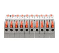 ibasenice 10sets Din Rail Terminal Block Connectors Brass and Nylon Wire Splitter for Electrical Wiring Versatile Screw Terminals for Solid Stranded Flexible Copper Wires Compact Power