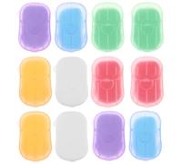 ibasenice 12 Boxes Travel Soap Sheets Portable Soap Paper with 6 Fragrances Including Rose Jasmine Lavender Milk Orange Compact for Camping Hiking Outdoor Toilet Cleaning