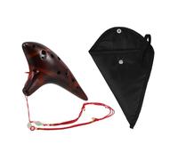 ibasenice 12-hole Ceramic Flute Ocarina Open Hole Flute for Adults Music Instrument for Boys and Girls Beginners