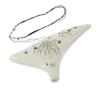 ibasenice 12 Hole Ceramic Ocarina Lightweight Alto Musical Flute with Protective Bag and Rope for Beginner Instrument Players, Portable with Fresh and Unique Design Style