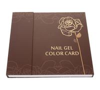 ibasenice 120 Nail Color Display Chart with 120 Spaces, Abs and Paper Material, Stand on Table and Easy to Store, for Practice Nail Art Painting and Manicure Use